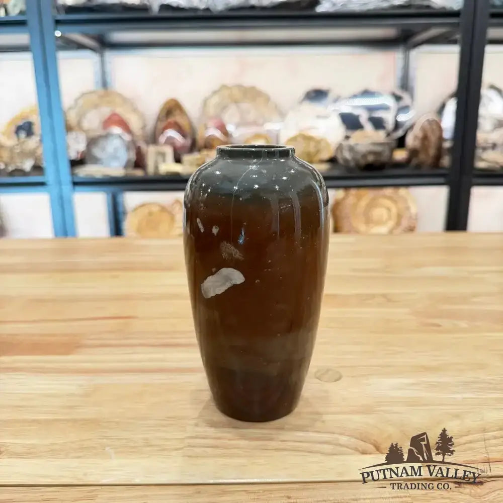 Chinese Painting Stone Ovoid Vase - Putnam Valley Trading Co.