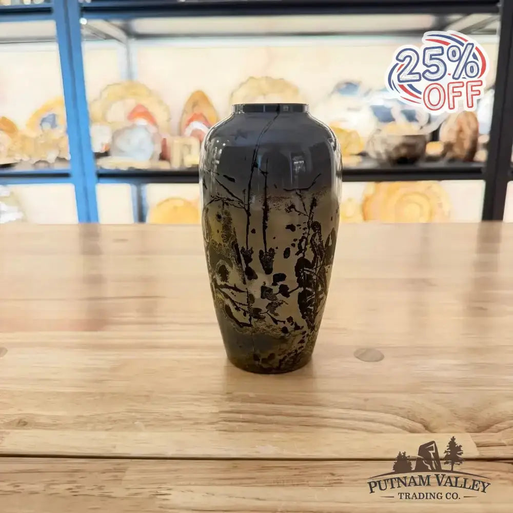Chinese Painting Stone Ovoid Vase - Putnam Valley Trading Co.