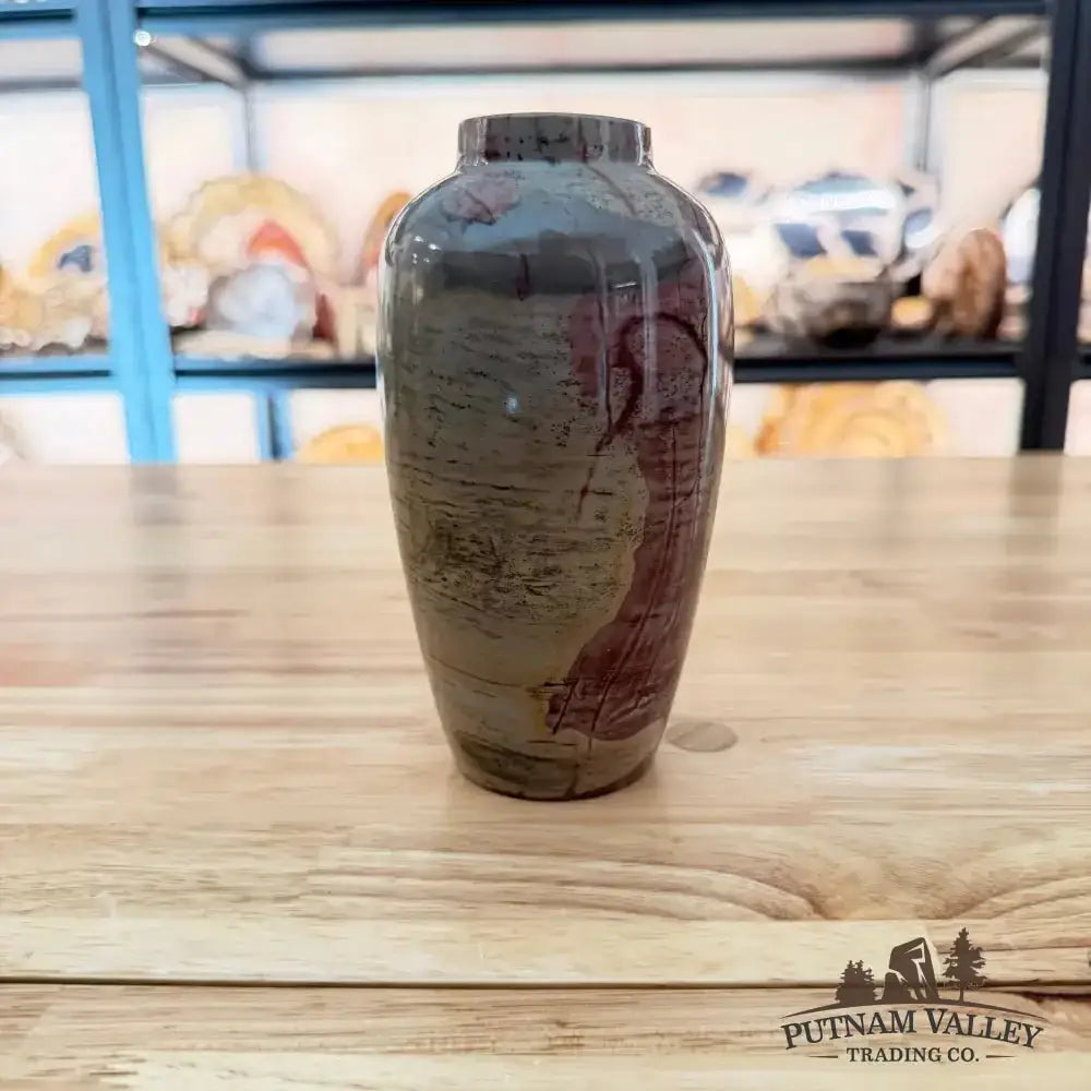 Chinese Painting Stone Ovoid Vase - Putnam Valley Trading Co.