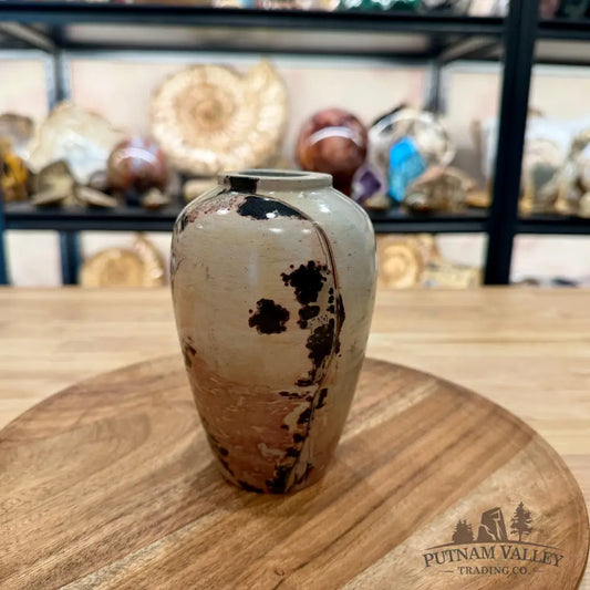 Chinese Picture Jasper Ovoid Vase - Vase