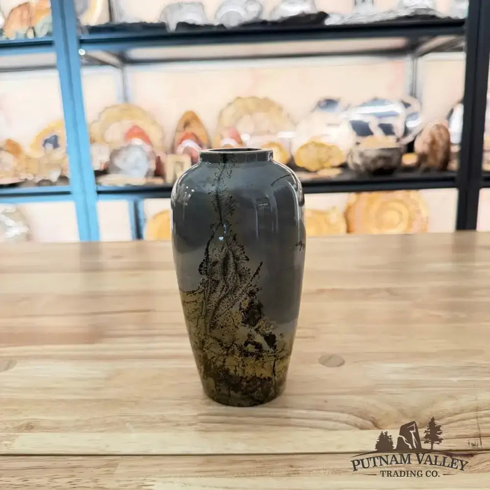 Chinese Painting Stone Ovoid Vase - Putnam Valley Trading Co.