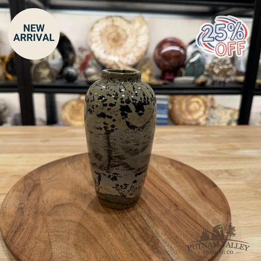 Chinese Picture Jasper Ovoid Vase - Vase