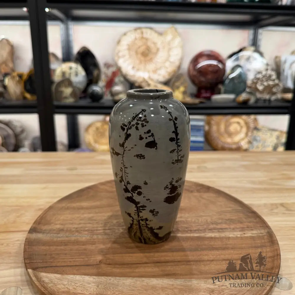 Chinese Picture Jasper Ovoid Vase - Vase