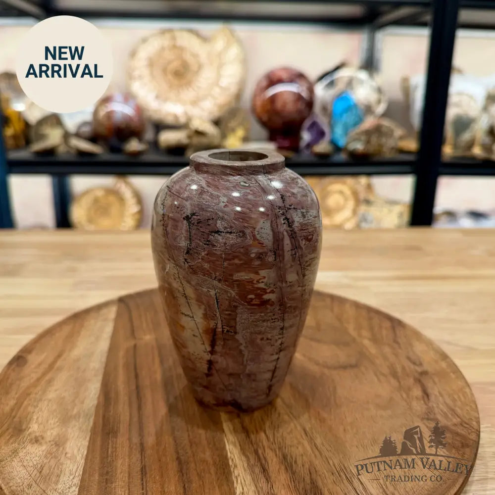 Chinese Picture Jasper Ovoid Vase - Vase