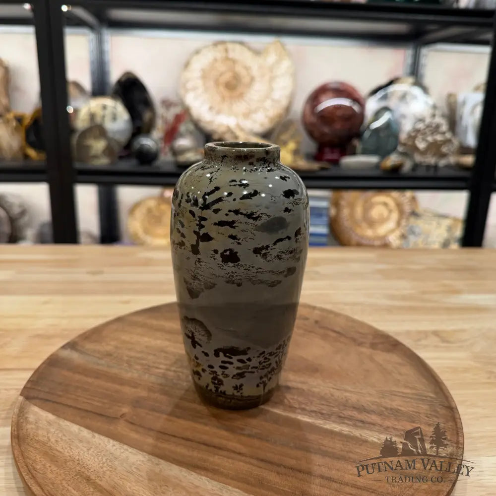 Chinese Picture Jasper Ovoid Vase - Vase