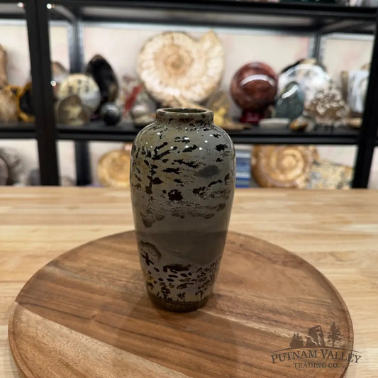 Chinese Picture Jasper Ovoid Vase - Vase