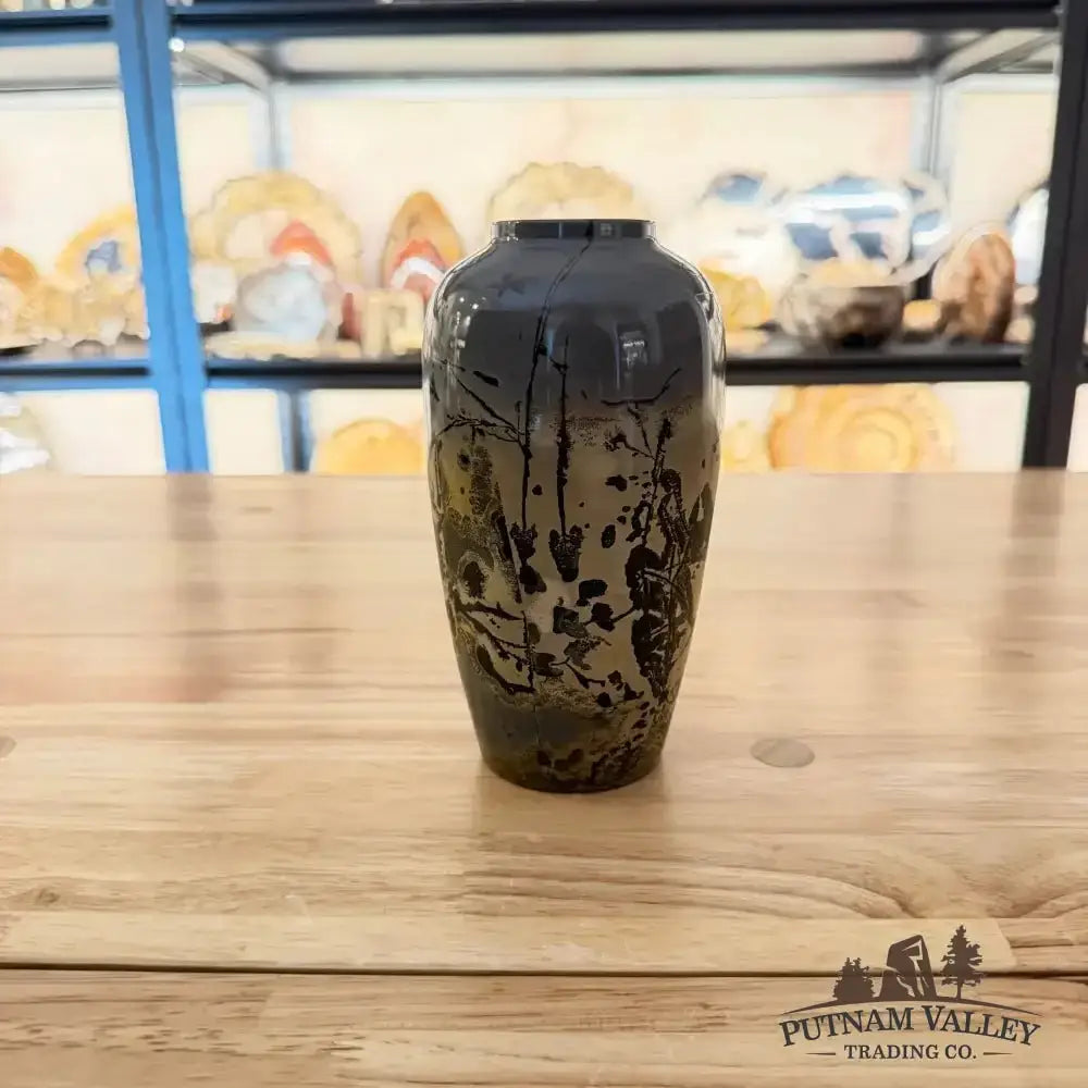 Chinese Painting Stone Ovoid Vase - Putnam Valley Trading Co.