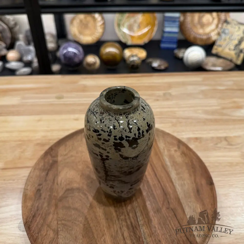 Chinese Picture Jasper Ovoid Vase - Vase