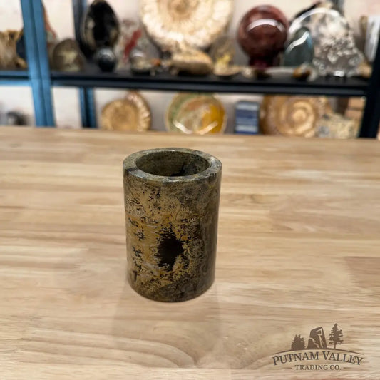 Chinese Picture Jasper Pen Holder 3.6’’ 1.02 - Vase