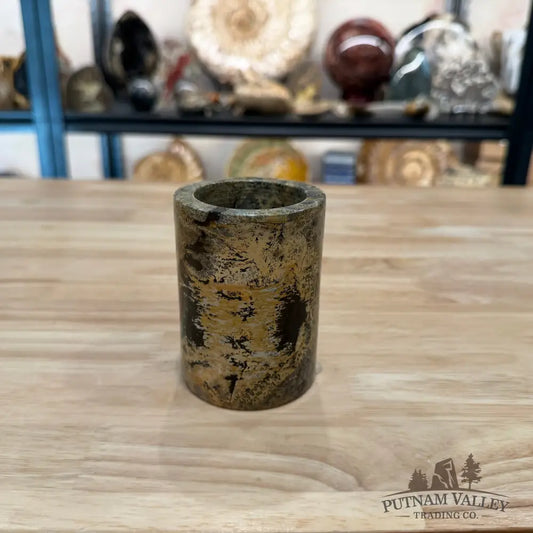 Chinese Picture Jasper Pen Holder 3.6’’ 1.02 - Vase