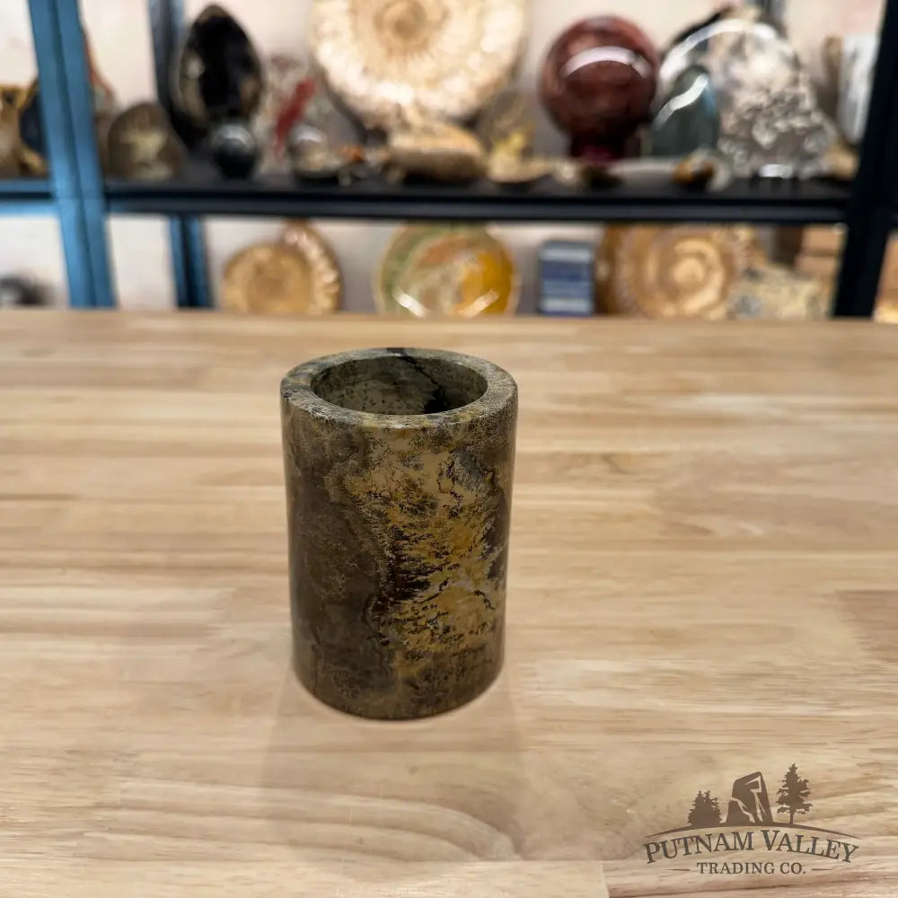 Chinese Picture Jasper Pen Holder 3.6’’ 1.02 - Vase