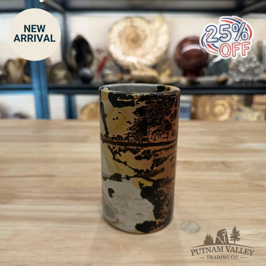 Chinese Picture Jasper Pen Holder 1.46 - Vase