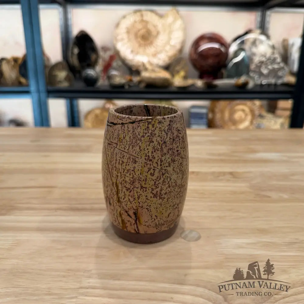 Chinese Picture Jasper Pen Holder 4.7’’ 1.68 - Vase