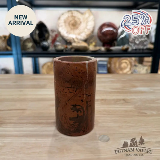 Chinese Picture Jasper Pen Holder 1.74 - Vase