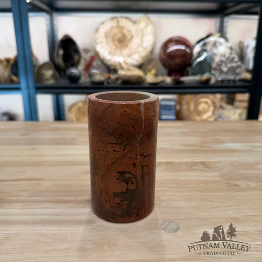Chinese Picture Jasper Pen Holder 1.74 - Vase
