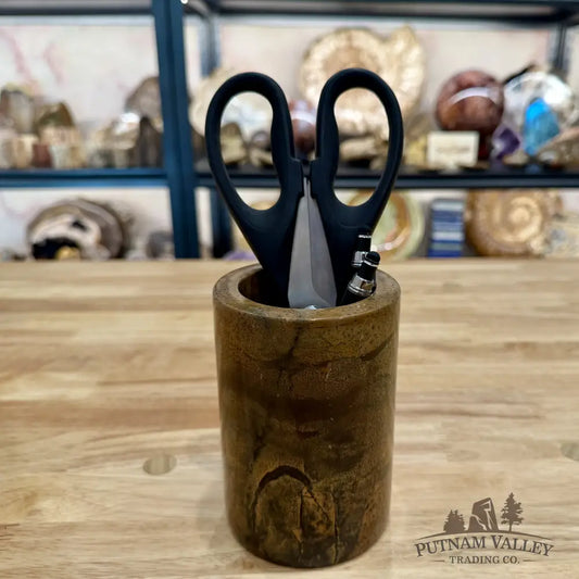 Picture Jasper Pen Holder 1 - Vase