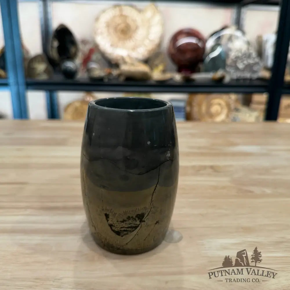 Chinese Picture Jasper Pen Holder 4.7’’ 1.82 - Vase