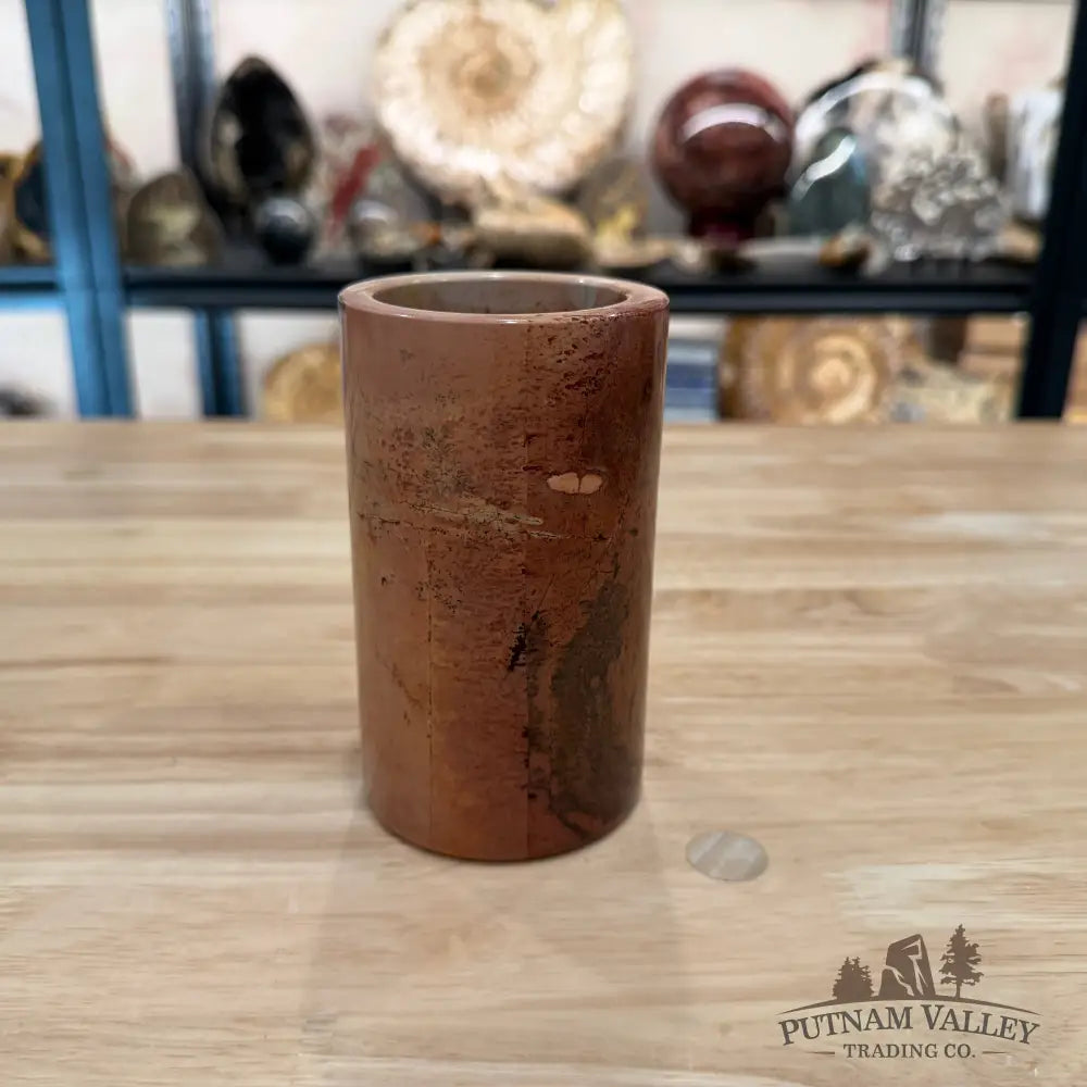 Chinese Picture Jasper Pen Holder 1.74 - Vase