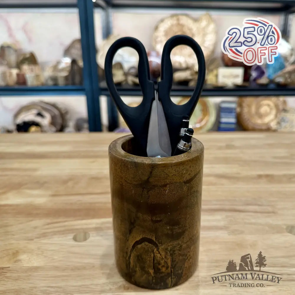 Picture Jasper Pen Holder 1 - Vase