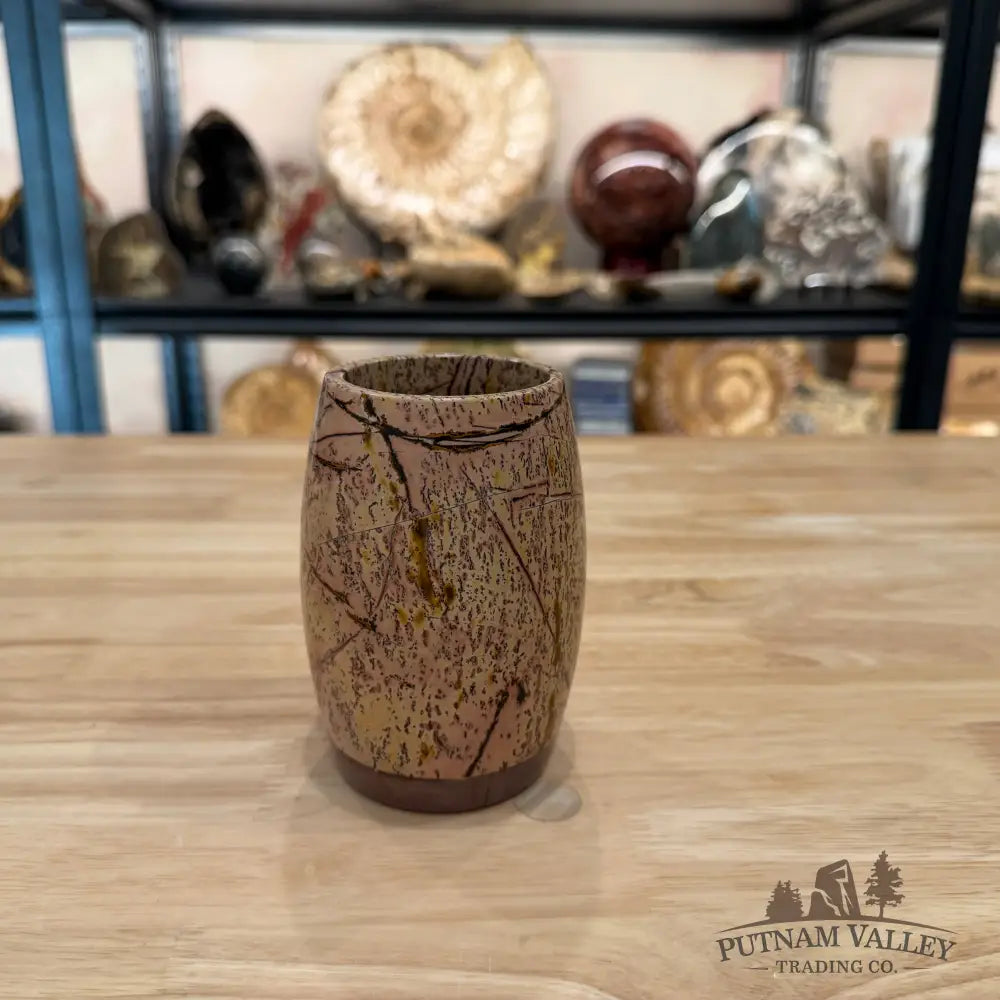 Chinese Picture Jasper Pen Holder 4.7’’ 1.68 - Vase