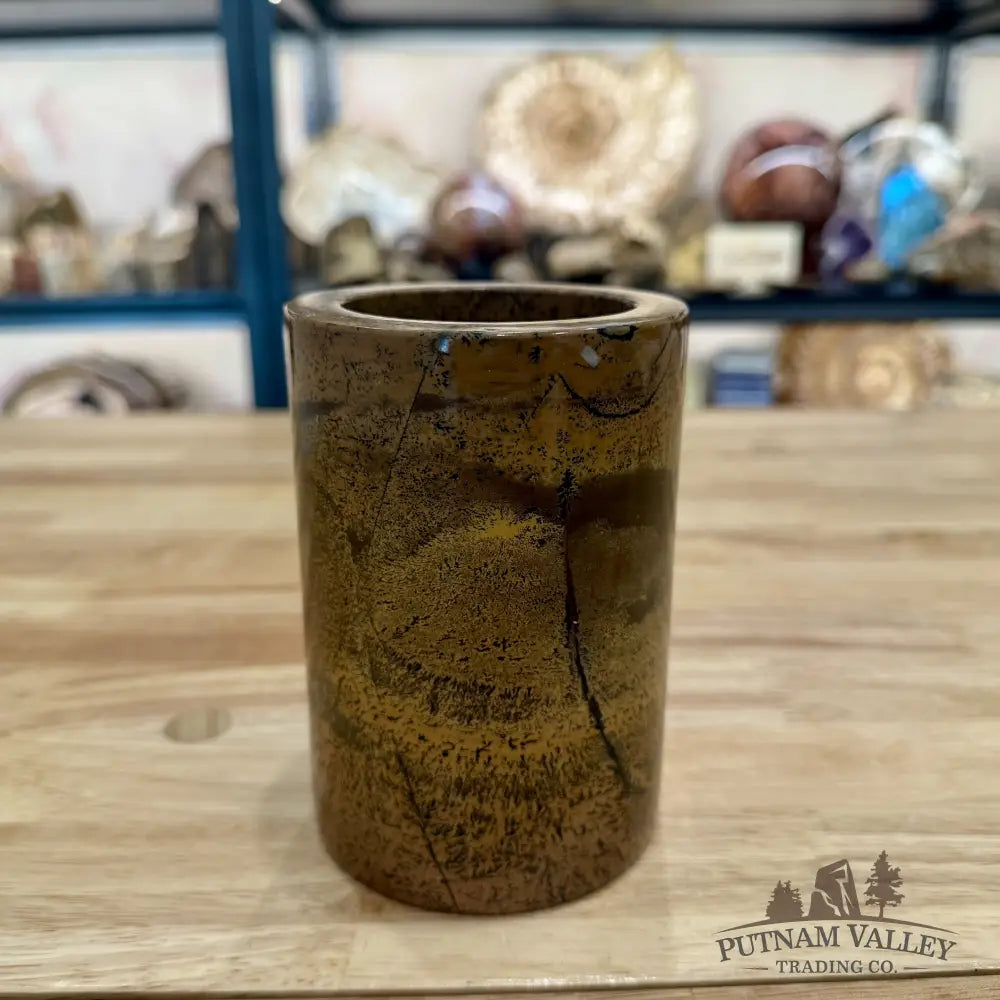 Picture Jasper Pen Holder 1 - Vase