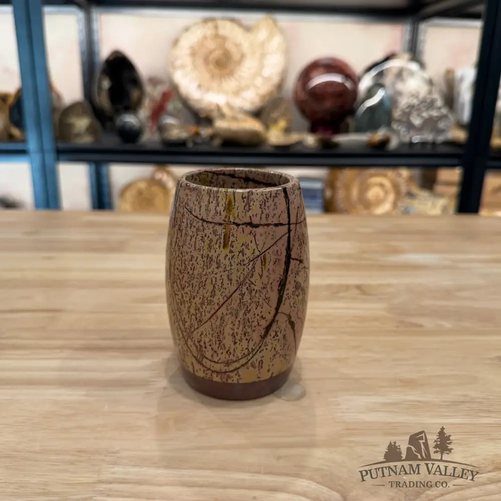 Chinese Picture Jasper Pen Holder 4.7’’ 1.68 - Vase