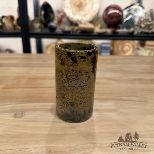 Chinese Picture Jasper Pen Holder | Small Vase - Vase