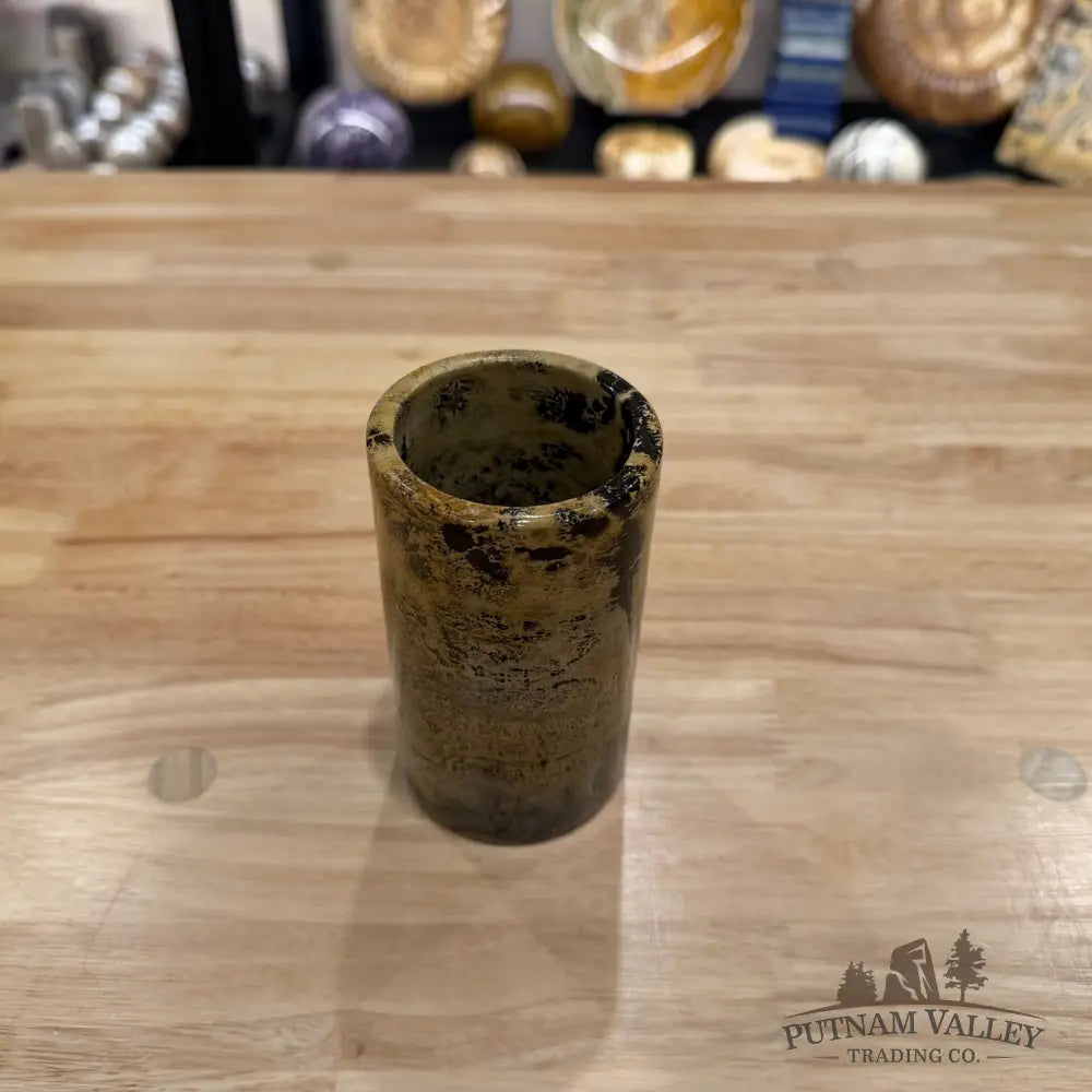 Chinese Picture Jasper Pen Holder | Small Vase - Vase