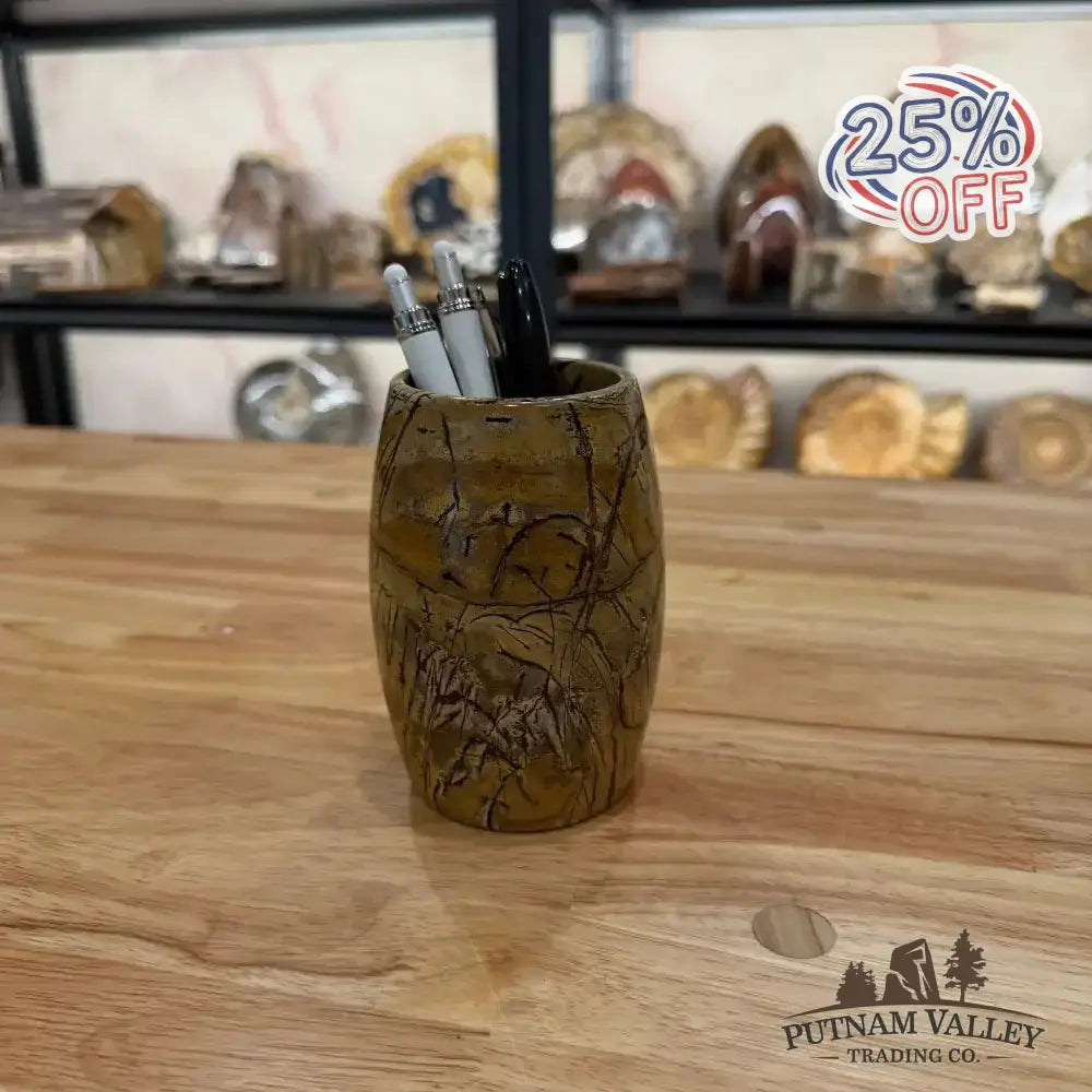 Chinese Painting Stone Pen Holder - Putnam Valley Trading Co.