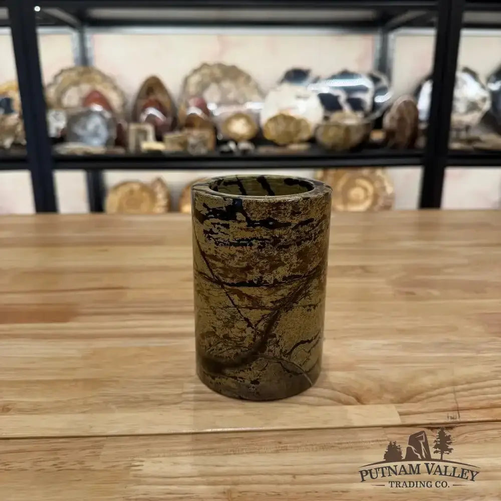 Chinese Painting Stone Pen Holder - Putnam Valley Trading Co.
