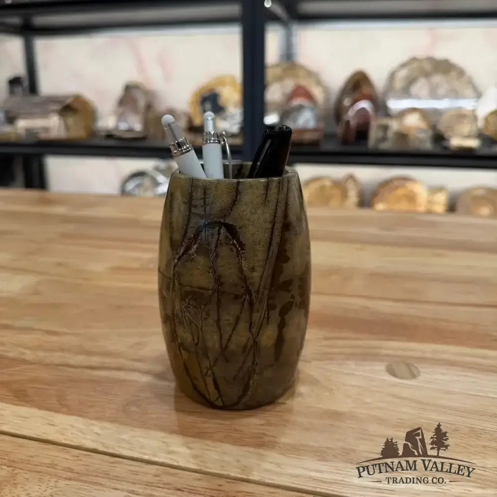Chinese Painting Stone Pen Holder - Putnam Valley Trading Co.