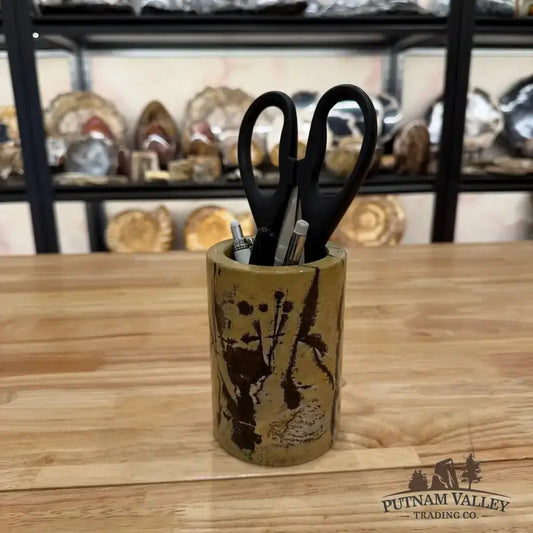 Chinese Painting Stone Pen Holder - Putnam Valley Trading Co.