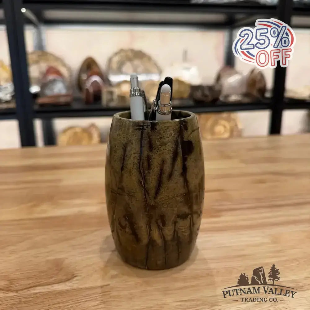 Chinese Painting Stone Pen Holder - Putnam Valley Trading Co.