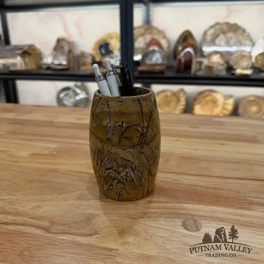 Chinese Painting Stone Pen Holder - Putnam Valley Trading Co.