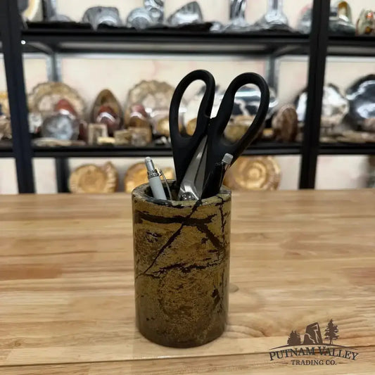 Chinese Painting Stone Pen Holder - Putnam Valley Trading Co.