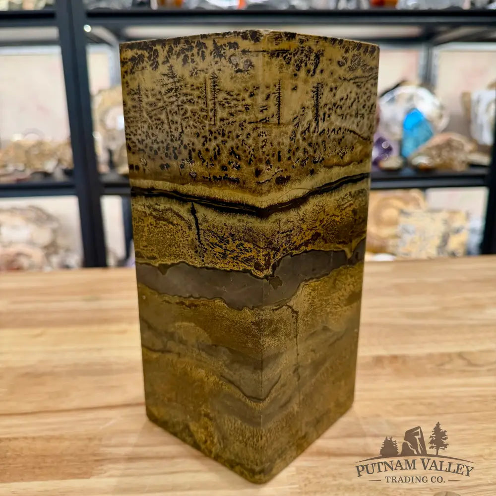 Chinese Picture Jasper Pillar Accent 9.2’’ Accent