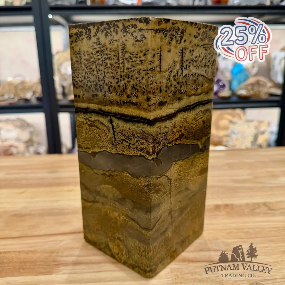Chinese Picture Jasper Pillar Accent 9.2’’ Accent