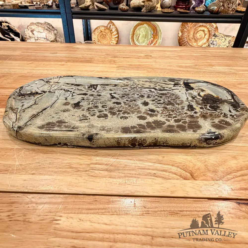 Chinese Picture Jasper Serving Stone - Plate