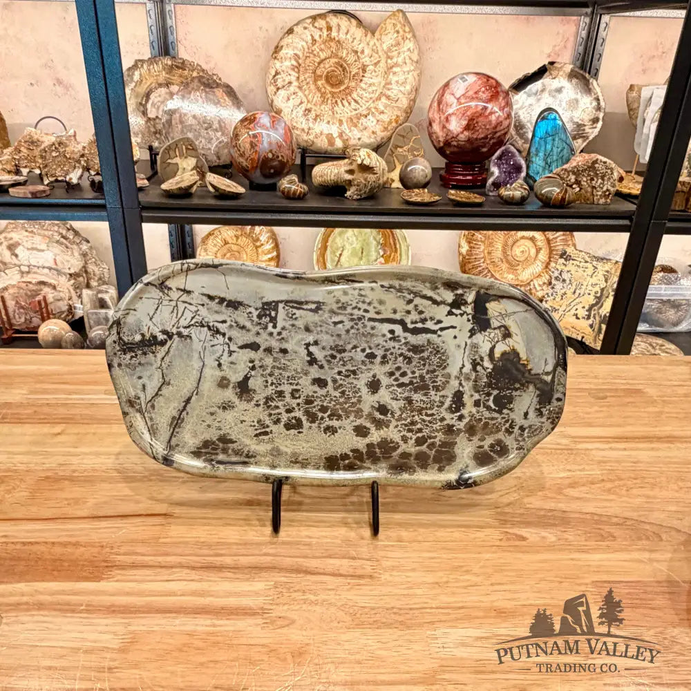 Chinese Picture Jasper Serving Stone - Plate