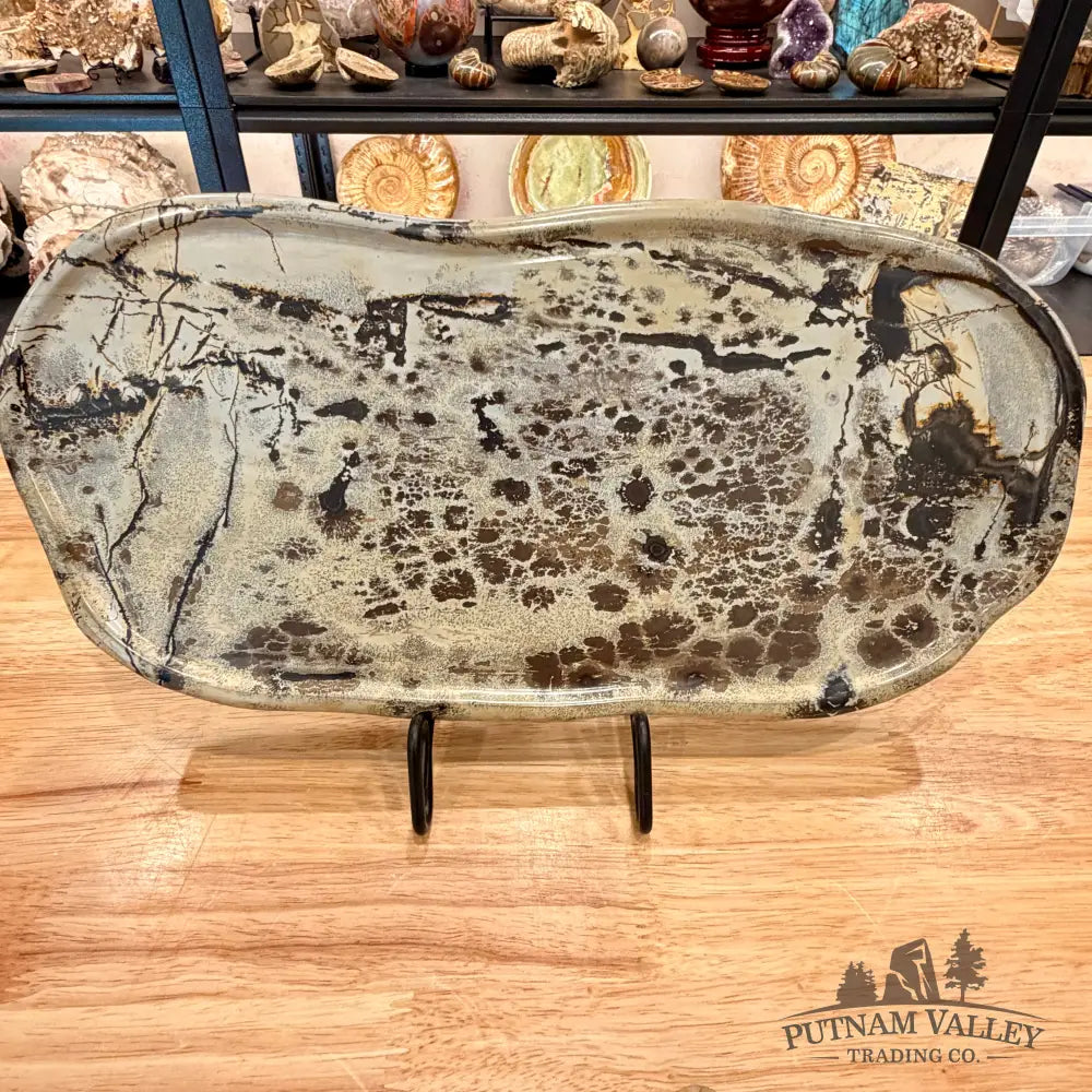 Chinese Picture Jasper Serving Stone - Plate