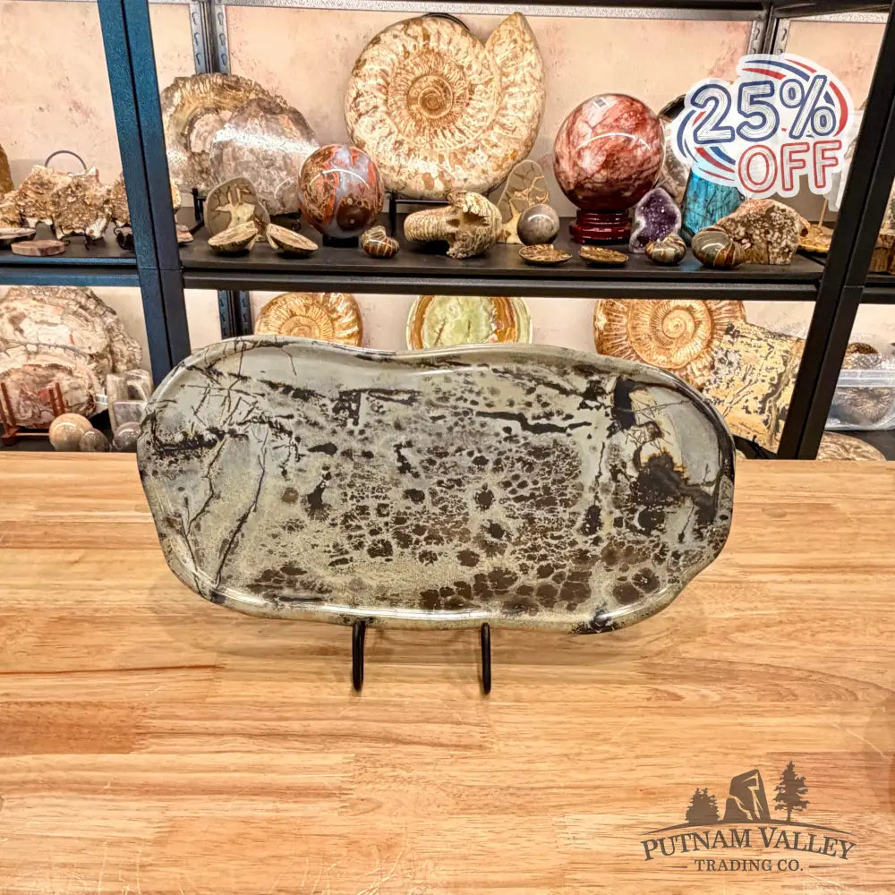 Chinese Picture Jasper Serving Stone - Plate