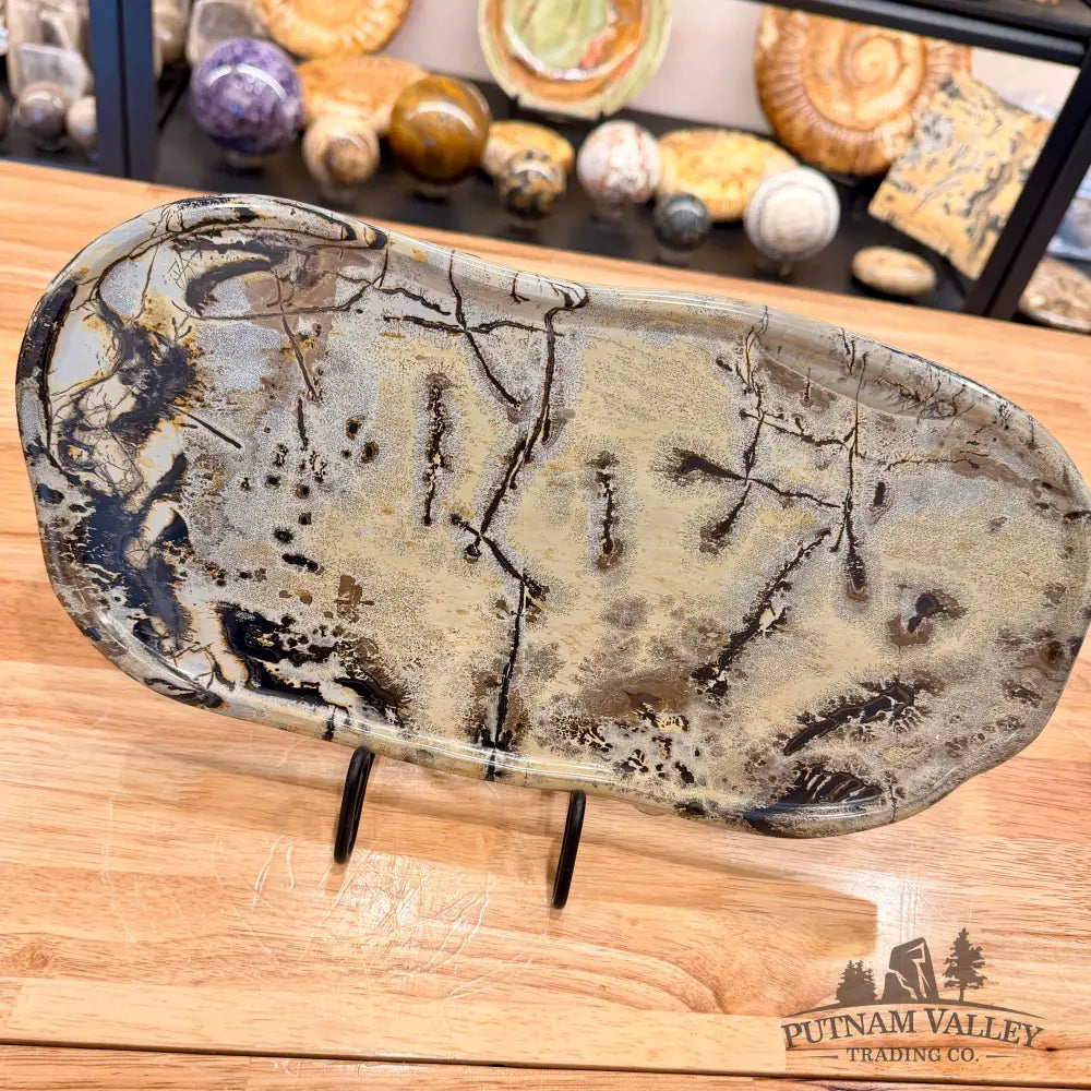 Chinese Picture Jasper Serving Stone - Plate