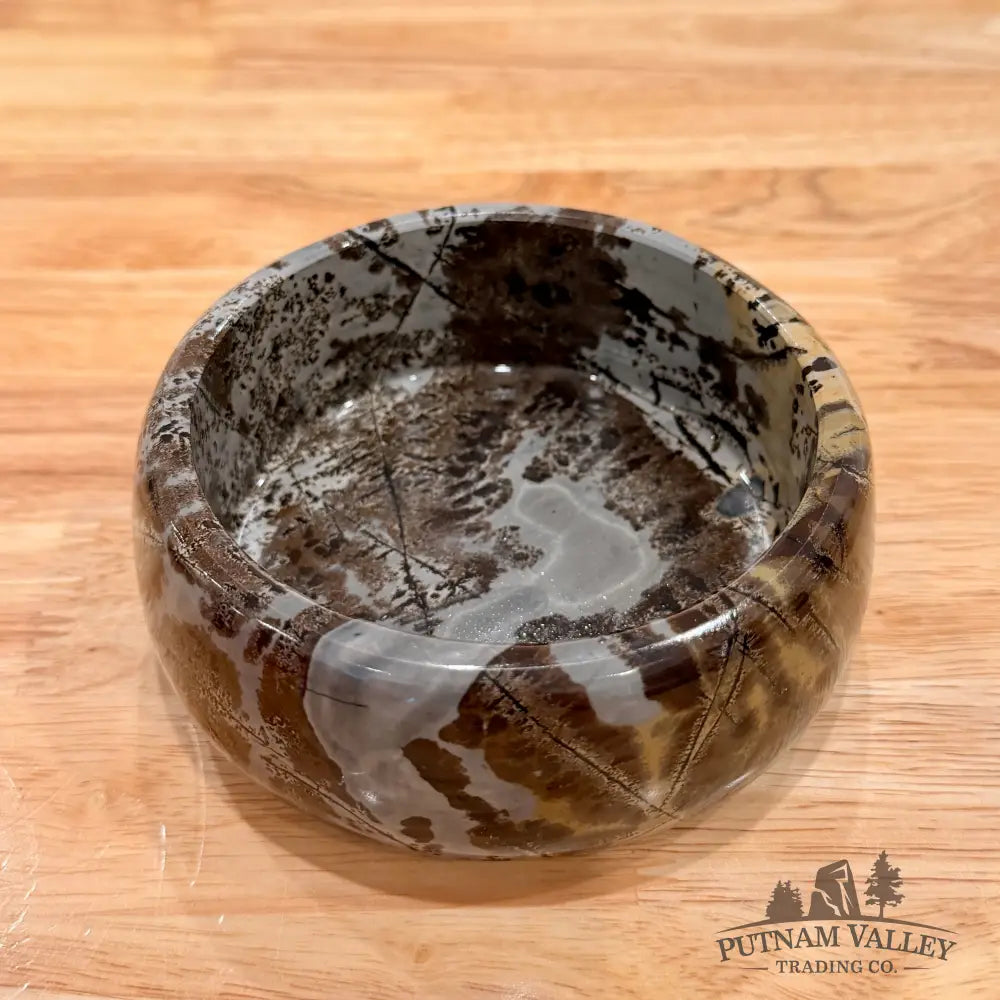 Chinese Painting Stone Small Bowl 4.93’’ Bowl