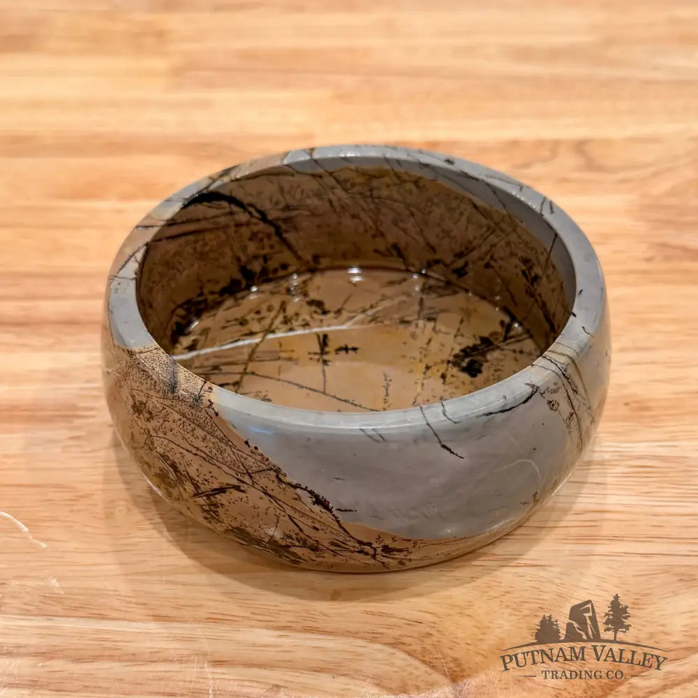 Chinese Painting Stone Small Bowl 5.08’’ Bowl