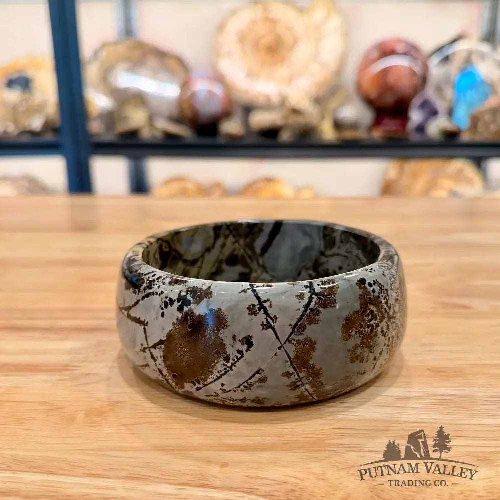 Chinese Painting Stone Small Bowl 4.93’’ Bowl