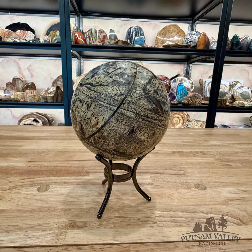 Chinese Picture Jasper Sphere 4.87’’ - Sphere