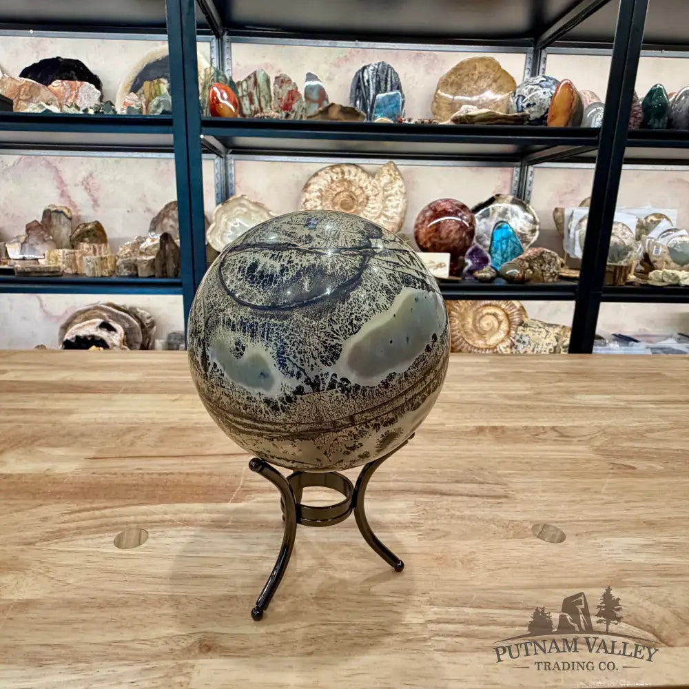 Chinese Picture Jasper Sphere 4.87’’ - Sphere