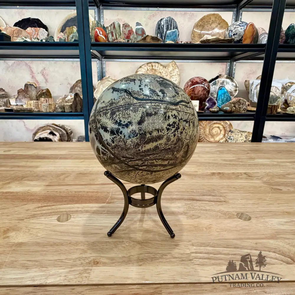 Chinese Picture Jasper Sphere 4.87’’ - Sphere