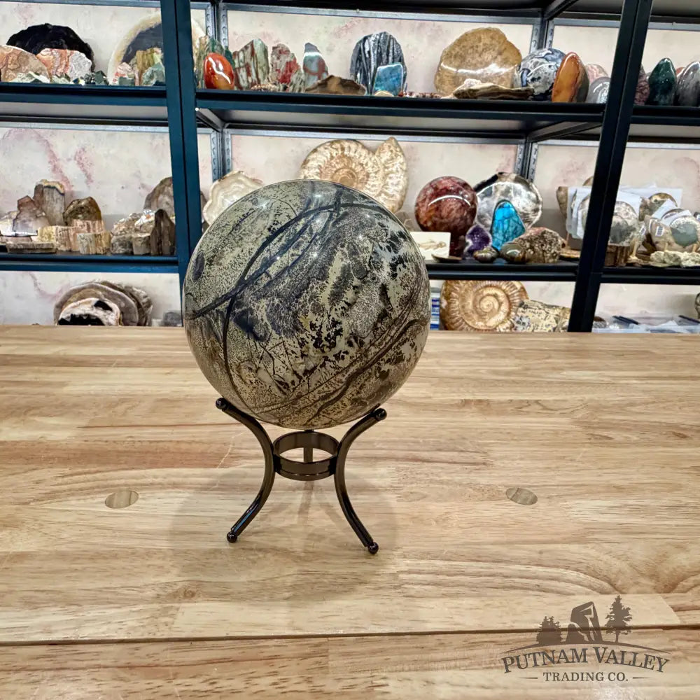 Chinese Picture Jasper Sphere 4.87’’ - Sphere
