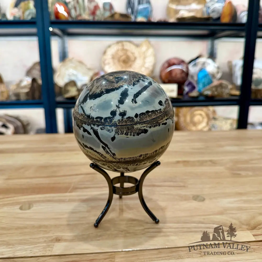 Chinese Picture Jasper Sphere 4.89’’ - Sphere